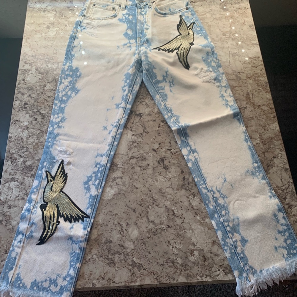 Carmar LF BLEACHED DENIM AND CROP TOP